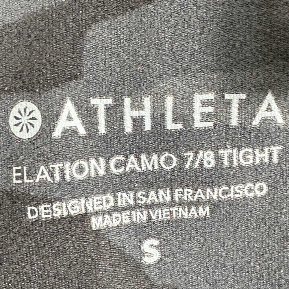 Athleta Elation Camo 7/8 Tight / Leggings Black and Grey Size Small - Picture 5 of 6